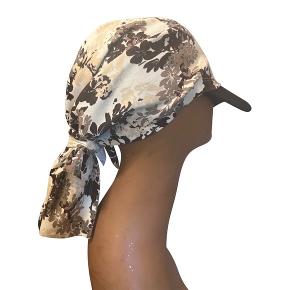 Boho Scarf Cap Women Modern Bohemian style Handmade Upcycled clothes to Caps - Picture 3 of 3